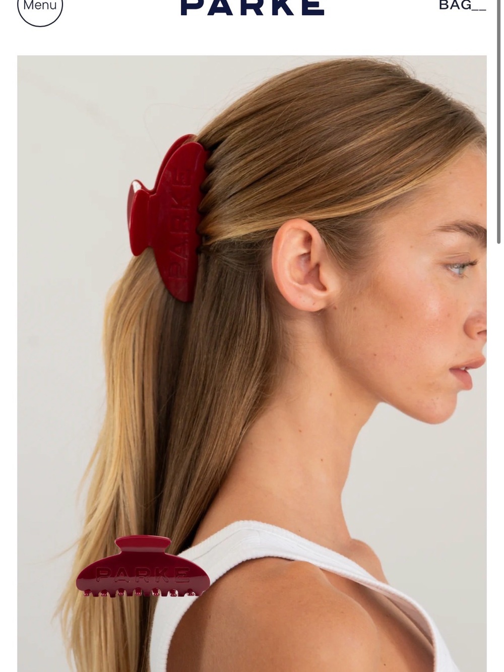 Parke Crimson Claw Clip